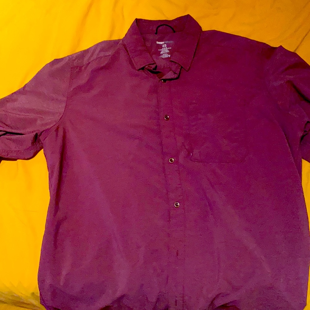 Red Swiss Tech Collared Shirt